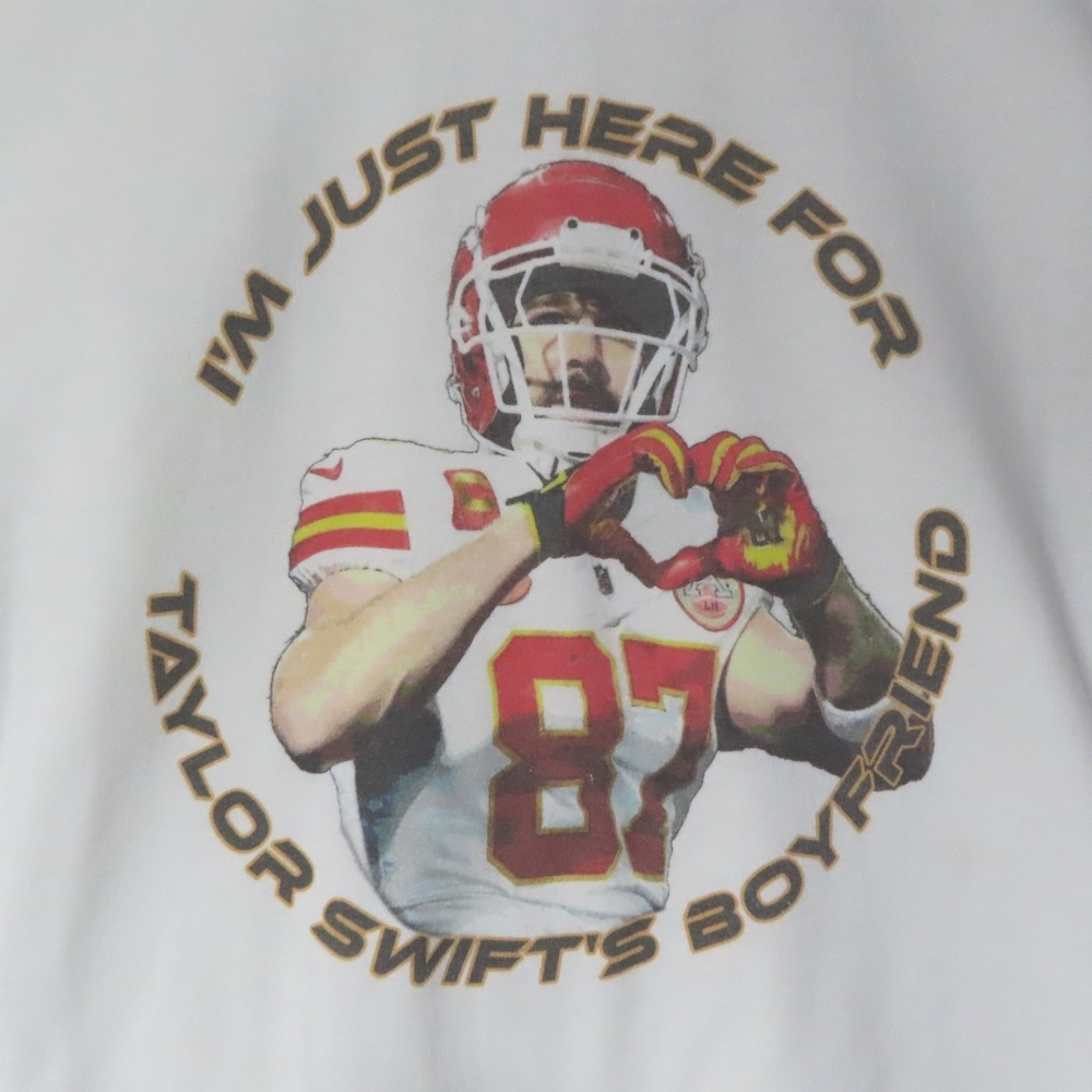 Gildan Travis Kelce Taylor Swift Boyfriend Sweatshirt White XL Heavy Blend - Picture 2 of 9